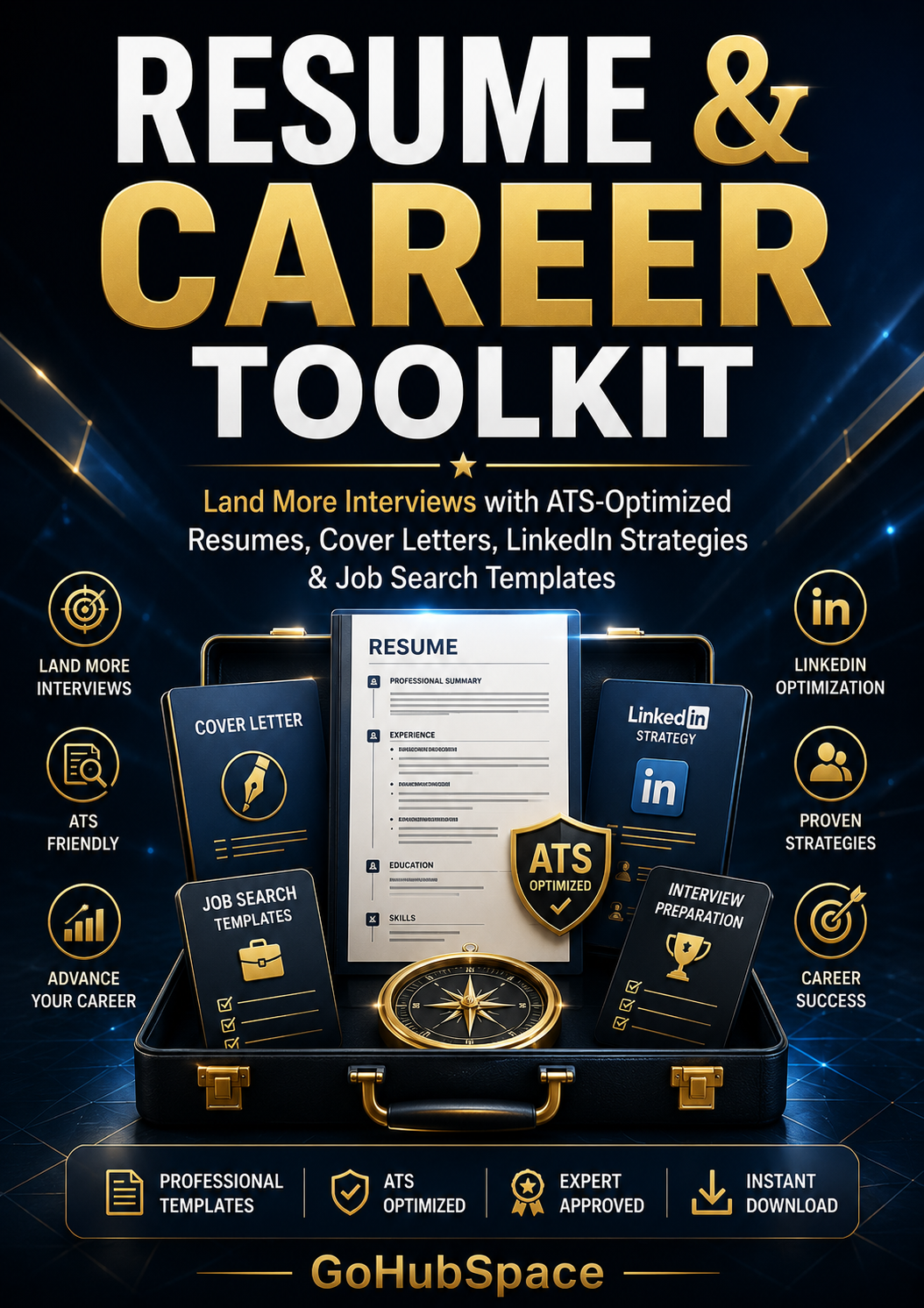 Resume & Career Toolkit: ATS-Optimized Templates, Cover Letter Examples, LinkedIn Strategy & Job Search Guide