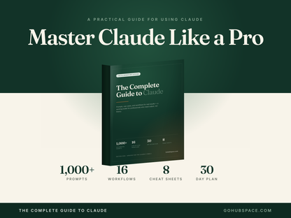The Complete Guide to Claude | 1000+ ChatGPT Alternative Prompts, Workflows, Cheat Sheets | AI Productivity System | Instant Download PDF
